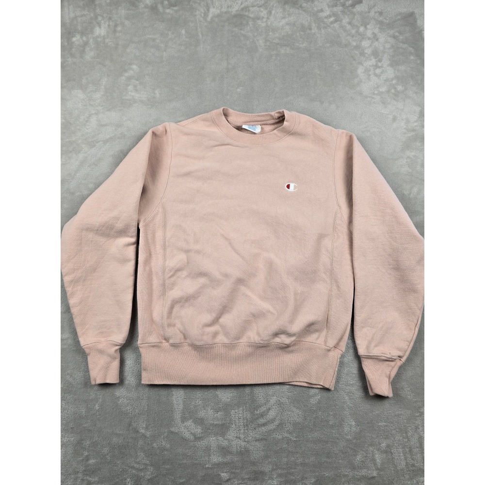 Champion Reverse Weave Sweatshirt Mens Small Pink Crewneck Heavyweight *Read‎